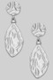 Hammered Geo Brass Drop Earrings