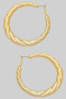 Hollow Twisted Hoop Earrings