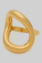 Wavy Geo Cut Out Statement Brass Ring