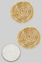 Swirly Curved Brass Post Earrings