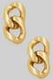 Hammered Essential Brass Chain Link Drop Earrings