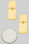 Hammered Tiered Rectangular Drop Earrings