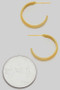 14K Gold Dipped Three Quarter Inch Open Hoops