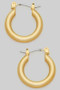 14K Gold Dipped Dainty Hinge Hoops