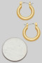 14K Gold Dipped Dainty Hinge Hoops