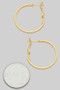 Classic 14K Gold Dipped Slim Bar Hoop Earrings