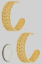 Braided Textured Brass Hoop Earrings