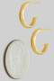 14K Gold Dipped Edge Detailed Small Hoops