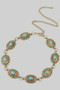 Ornate Squash Blossom Link Chain Belt