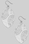 Hammered Geo Drop Brass Earrings With Cutout Detail