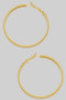 Classy Timeless Two Inch Brass Hoops