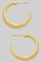 Timeless Open Brass One Inch Hoop Earrings