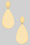 Chic Hammered Tear Drop Earrings