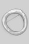 Hammered Brass Circle Brooch Pin