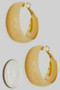 Dimpled Brass Hoop One And A Half Inch Earrings
