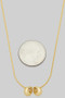 Double Mini Chubby Pendant Necklace Slide Adjustable