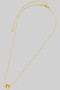 Double Mini Chubby Pendant Necklace Slide Adjustable