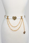 Vintage Heart Concho Link And Heart Charm Drape Be