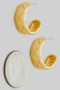 Quilted Brass Scoop Hoop Earrings