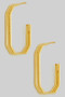 Geometric Triple Stack Textured Brass Hoops