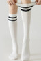 Black Striped Long Compression Socks