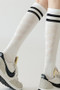 Black Striped Long Compression Socks