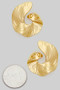 Twisted Textured Brass Drop Earrings