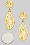 Hammered Geo Brass Drop Earrings