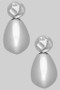 Large Hammered Tiered Drop Earrings