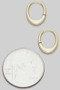 Small Oval Hinged Brass Hoops