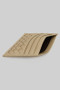 Woven Faux Leather Card Wallet