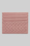 Woven Faux Leather Card Wallet