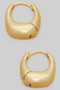 Chubby Rectangular Hinged Brass Hoops