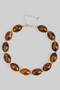 Lavish Acrylic Resin Stone Link Necklace
