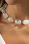 Lavish Acrylic Resin Stone Link Necklace
