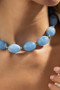 Lavish Acrylic Resin Stone Link Necklace