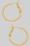 14K Gold Dipped Classic One Inch Hoops