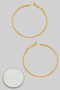 Classic Textured Hinge Closure Hoops