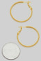 14K Gold Dipped Essential One And Quarter Inch Hoops