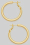 14K Gold Dipped One And Quarter Inch Tube Hoops