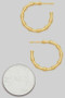 14K Gold Dipped One Inch Bamboo Hoops