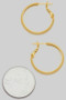 14K Gold Dipped Polished One Inch Hoops