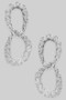 Intricate Twisted Linked Brass Teardrop Earrings