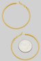 Classy Timeless Two Inch Brass Hoops