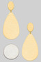Chic Hammered Tear Drop Earrings