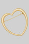 Must Have Brass Heart Brooch Pin