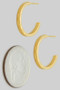 14K Gold Dipped Textured Three Quarter Inch Hoops