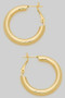 Hollowed Out Brass Tube Hoops