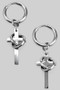 Chain Linked Cross Charm Hoop Earrings