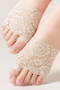 Open Toe Ball Of Foot Cushion Lacy Half Socks
